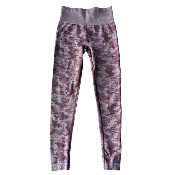 Gymshark Adapt Camo Seamless Leggings In Berry Red Size S - Picture 5 of 11